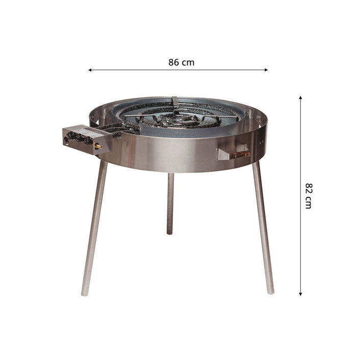 Paella Cooking Set Expert-960, Ø 96 cm (pan 3 mm steel Ø 96 cm, gas burner Ø 70 cm)